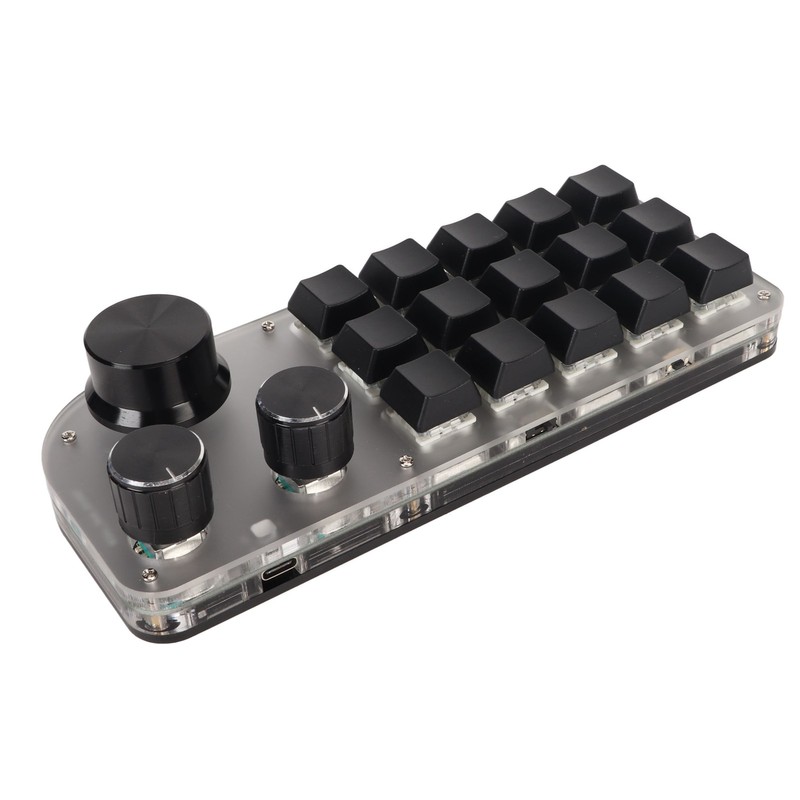 USB Mini 15 Key Keypad with 3 Knobs Type C