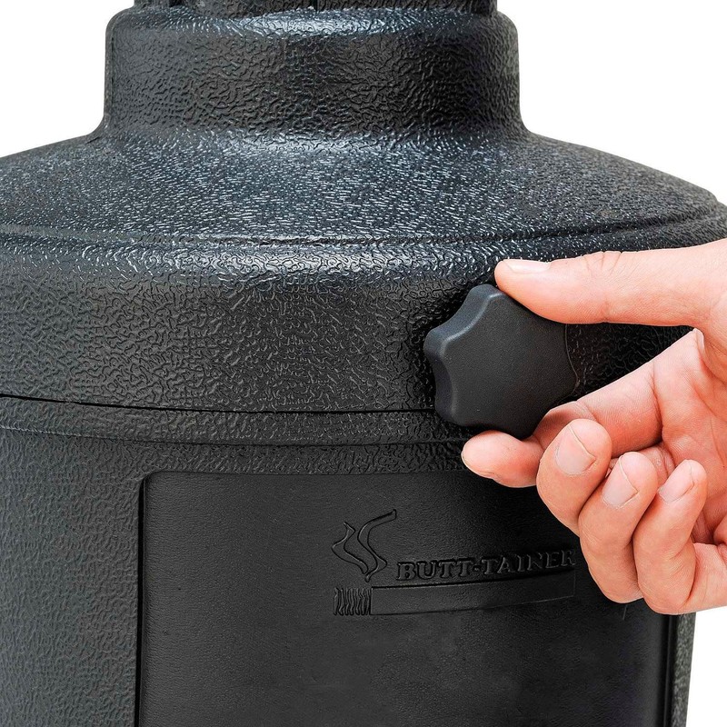 Global Industrial Free Standing Outdoor Cigarette Receptacle Ashtray with Round