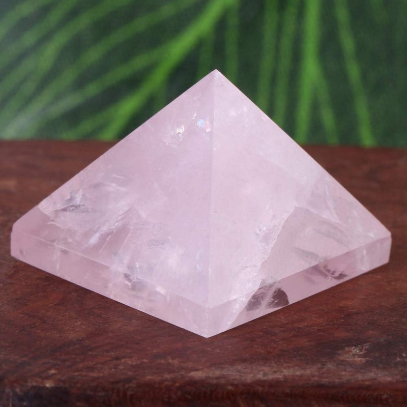 Energy Statue Pink Ancient Egypt Rose Quartz Pyramid, Crystal Pyramid,