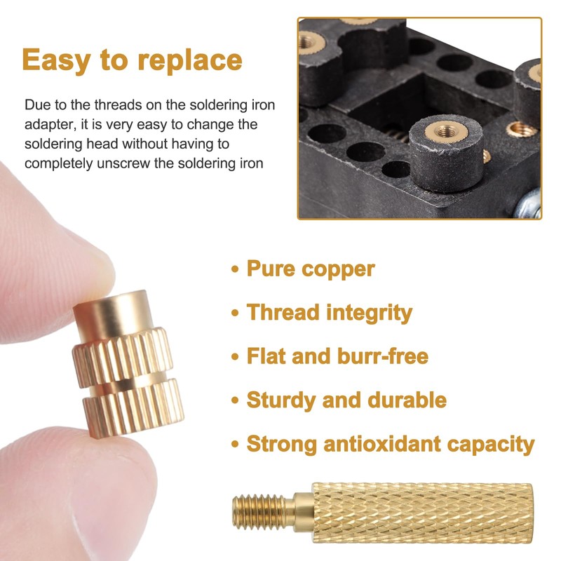 Gueenky 8 Piece Heat Set Insert Tips, M2 M2.5 M3