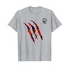 Clan MacPherson Claw Marks Surname Tartan Crest T-Shirt
