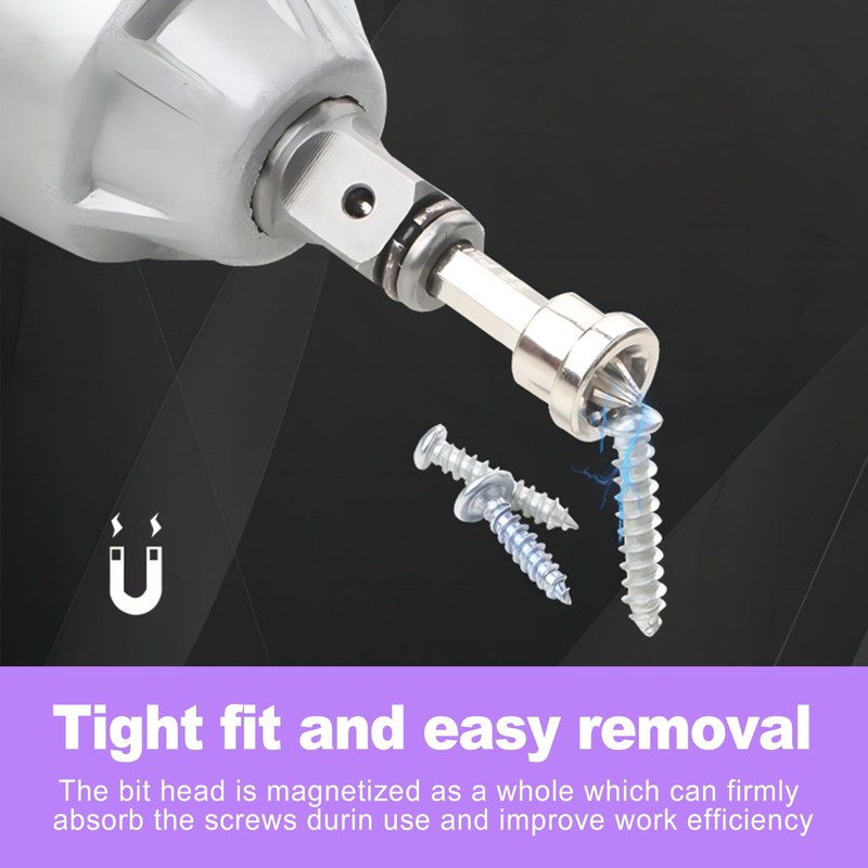 ZeriLion 5Pcs Magnetic Drywall Screw Setter Bit Set - 50mm