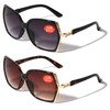 V.W.E. 2 Pairs Women Bifocal Oversized Reading Sunglasses with Rhinestones