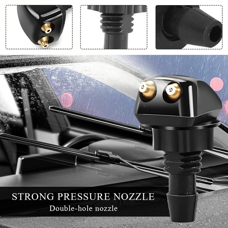 KVAEY 2 PCS Front Windshield Washer Nozzles, Windshield Left Right