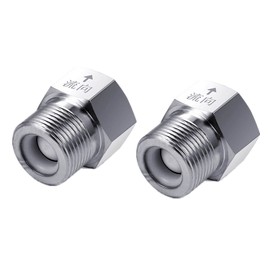 Brass Check Valve 1/2" Male to 1/2" Female Thread Non Return One Way Backflow Preventer Nickel Plated Valve Connect Supply Hose for Rv Heater, Toilet, Water Tower 2PCS