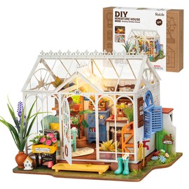Rolife DIY Miniature Dollhouse House Kit for Adults-Mini Greenhouse Model Kit-Mini Things-Craft Kits for Adults-DIY Book Nook Kit Idea