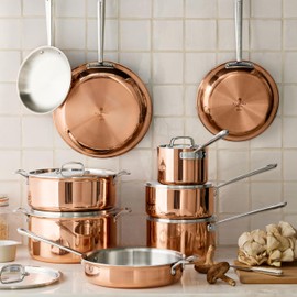 Martha by Martha Stewart 8-Quart Stainless Steel Stock Pot w/Lid - Copper Exterior/Satin Interior