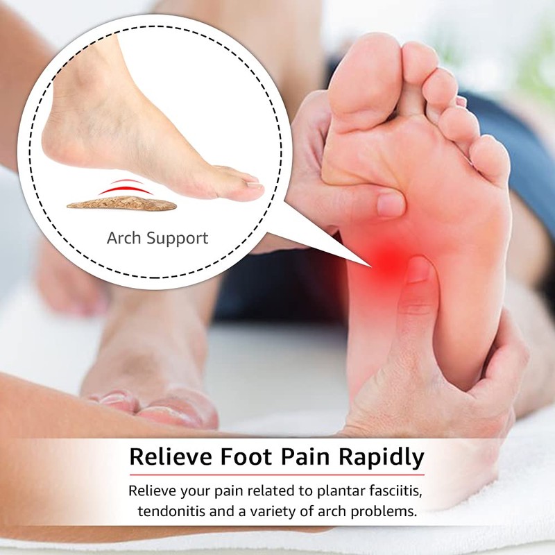 Dr. Foot's Arch Support Shoe Inserts for Flat Feet, Plantar