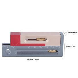 Table Saw Slot Adjuster Mortise and Tenon Tool Movable Measuring Block Length Compensation Table Set Up Carpentry Tool, Aluminum Alloy Woodworking Mortise Tenon Measuring Gauge