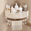 Voldra Shower Shelf No Drilling Shower Shelf Corner Suction Cup