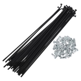 RATCHROLL 1 Set Universal Bicycle Spokes 13G 173mm Length Bike Wheel Spokes Nipple Black 45 Steel