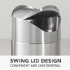 JILLICK Small Mini Trash Can with Lid, Brushed Stainless Steel