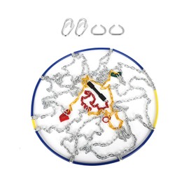 SCITOO KN110 Snow Chains Quick Easy Installation,Tire Traction Chain For Car Pickup Trucks SUV,Adjustable Universal Emergency Thickening Tire Chains Width 215 225 235 245(15" 16" 17" 18")- Set of 2