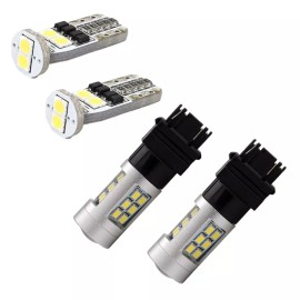 D15 Lighting White LED Reverse Backup Light + License Plate Bulbs for 2005-2013 Corvette C6