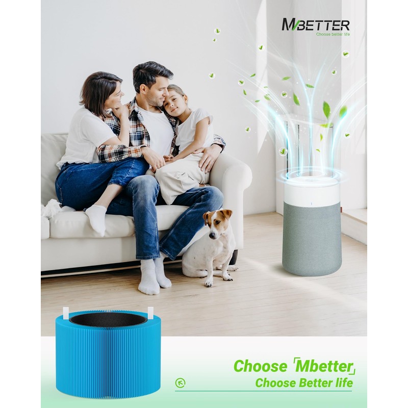 Mbetter 2 Pack Blue Pure 511i Max AllergenBlock Filter Compatible