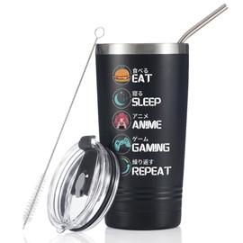 Onebttl Anime Gifts For Men, Women, Boys - 20oz/590ml Double Wall Vacuum Insulated Stainless Steel Tumblers Cups - Birthday Kawaii Gifts for Anime Lovers - Gaming