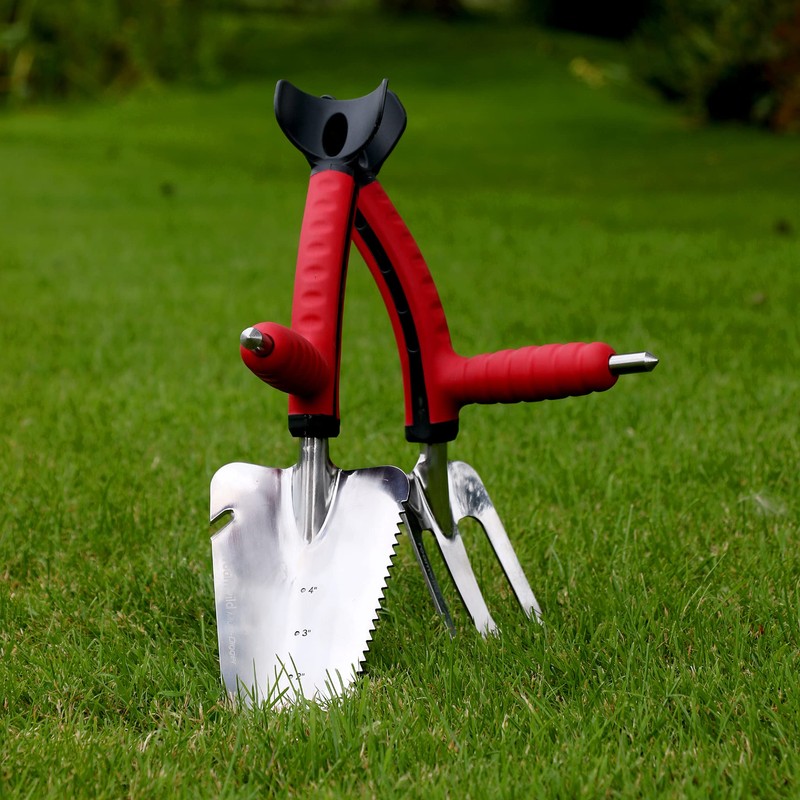 Roamwild Multi-Digger Dual Grip Garden Hand Trowel (Hand Fork/Cultivator)