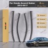 GEARZAAR For 2013-2017 Honda Accord Chrome Trim Window Visors Vent