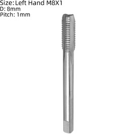 Burkit M8 X 1 Tap and Die Set Left Hand, M8 x 1.0 Machine Thread Tap and Round Die