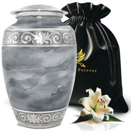 Cremation Urns for Human Ashes Adult Man & Woman - Urn for Ashes Adult Male & Female - Burial Urn for Ashes for Women - Honor Your Loved One with Memorial Urns (Stone Gray, Large)
