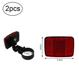 2 Pcs Front and Back Bike Reflectors Bicycle Wheel Spoke Reflectors Bracket Bike Plastic Tail Lights for Road Bike, Mountain Bike