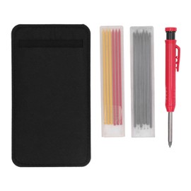 Mechanical Carpenter Pencil Kit Built in Sharpener 2.8mm Refills Woodworking Pencil Kit Red