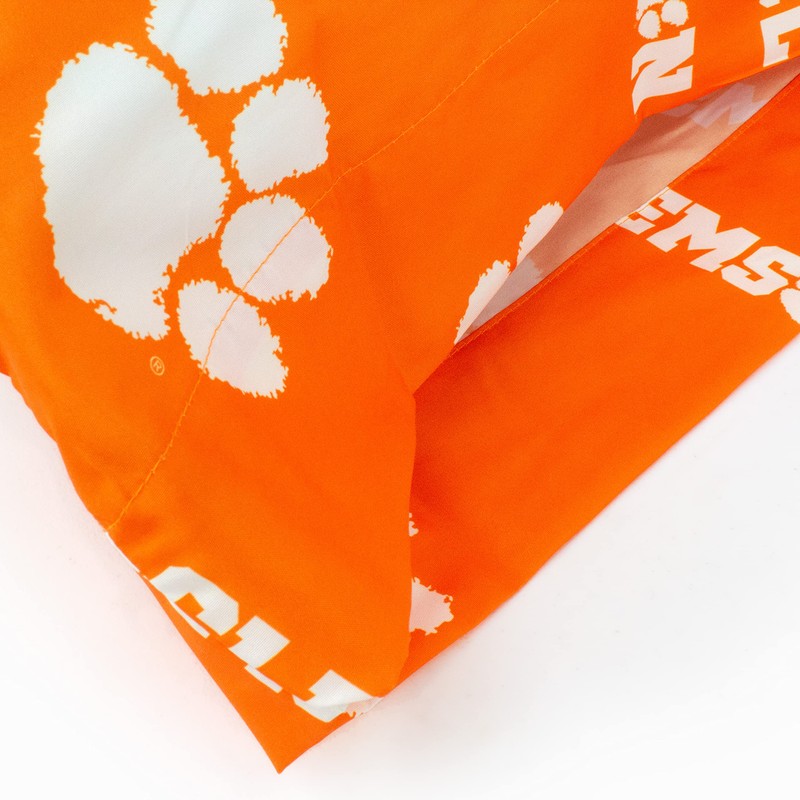 College Covers Clemson Tigers Pillowcase Pair - Solid (Includes 2