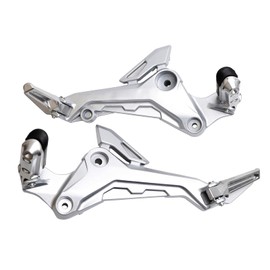 Mokuo High Strength Aluminum Alloy 6061 Motorcycle Footpegs Assembly Footrest Set Kit Right&Left Side Fit for Honda Grom MSX 125 SF 2017-2020