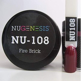 NuGenesis Nail Dipping Powder Color 1.5oz/43g jar - (NU108 FIRE BRICK)