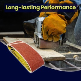 Dapetz ® Sanding Belts 75 x 533 mm, Sander Belts Set (5 Each of 40/60/80/120 Grits) Suitable for 3 x 21 Makita 9903 Belt Sander, for Grinding, Sharpening and Derusting (20 Pieces)