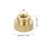sourcing map Knurled Thumb Nuts, 2Pcs M4 x D10mm x