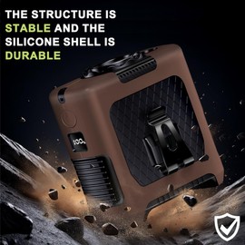 AINFTIME 2025 Portable Waist Clip Body Fan 10000mAh Personal Wearable 6-40H Powerful Outdoor Fan (10000mAh / Deep Brown)