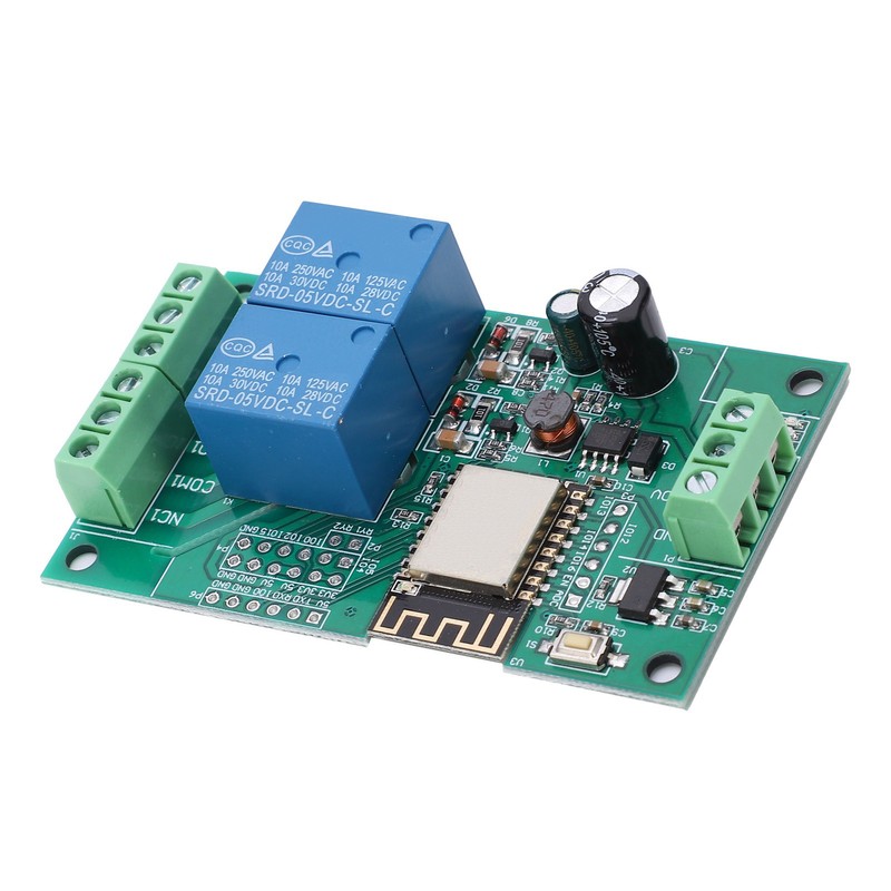 Wi Fi Relay Module DualChannel PCB DC 880V for ESP8266