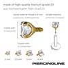 PIERCINGLINE Titanium Screw Attachment with External Thread 0.9 mm Crystal