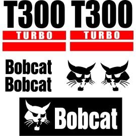 Aftermarket 7PC Kit fits Bobcat T300 Turbo Skid Steer Set Vinyl Decal Graphics Sticker Kit