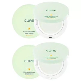Aloe 알로에 아쿠아 마일드 쿨링 선쿠션 SPF50+ PA++++, 25g, 2개 Aloe Aqua Mild Cooling Sun Cushion SPF50+ PA++++, 25g, 2 pieces