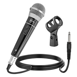 5 CORE Microphone Dynamic Vocal Handheld Mic Cardioid Unidirectional Microfono w On Off Switch + XLR Audio Cable for Singing Karaoke Public Speaking & Parties PM 100