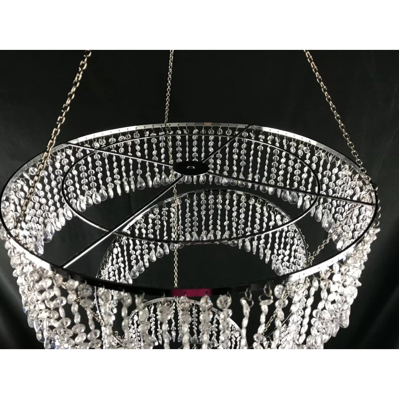 Unbranded 4-Tier Acrylic Teardrop Crystal Chandelier Wedding Venue Party Decor