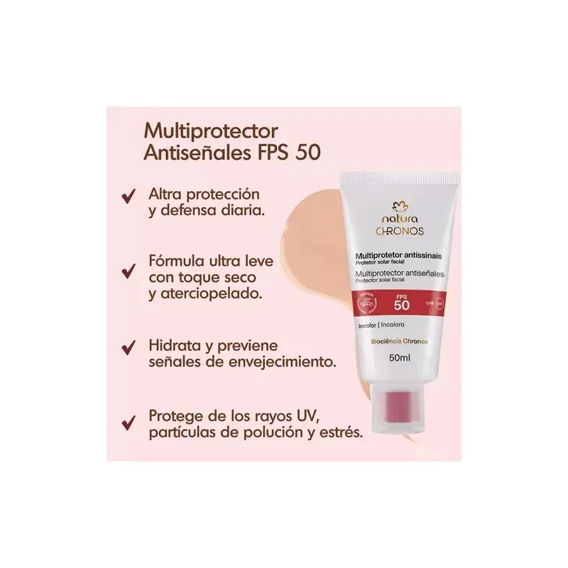 Multiprotector Antiseñales Incoloro Fps 50 Chronos Natura