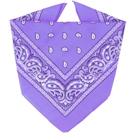 ZENO Lavender Bandana – 100% Cotton & Natural Fibers – Lavender Bandana Scarf with No Polyester – Premium Quality – Soft, Durable & Machine Washable – For Men & Women – Unisex & Kids