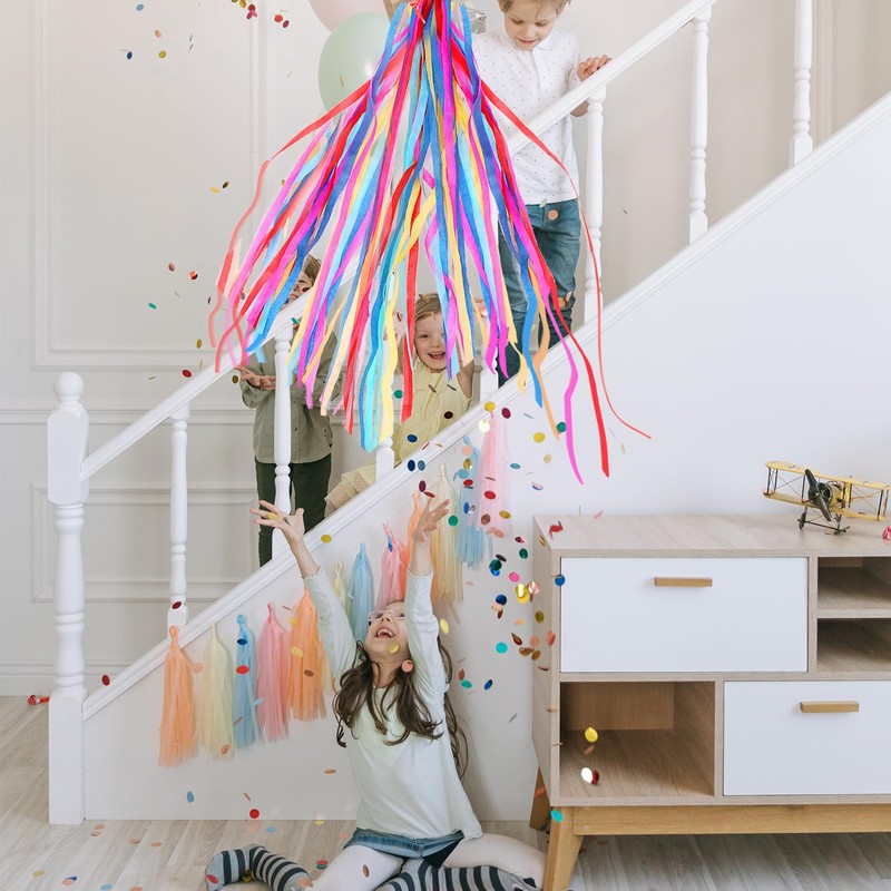 WEIKAXIMU Pack of 10 Throw Streamers Bomb Streamers Throw Confetti