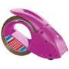 tesapack Hand Dispenser Pack-N-Go - Ergonomic Handheld Pink Packaging Tape