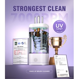 MSDQQTIY 3.0 Upgrade Make Up Brush Cleaner, Deep Cleaning All Types of Brushes, Portable Compact Design