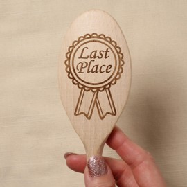 Last Place Cooking Wooden Spoon Pub Quiz Sports Day Golf Ruby Football Darts Competition Night Loser Wooden Spoon Award Game Booby Prize Trophy Medal Family Quizzes Funny Trivia Nights Office Charity