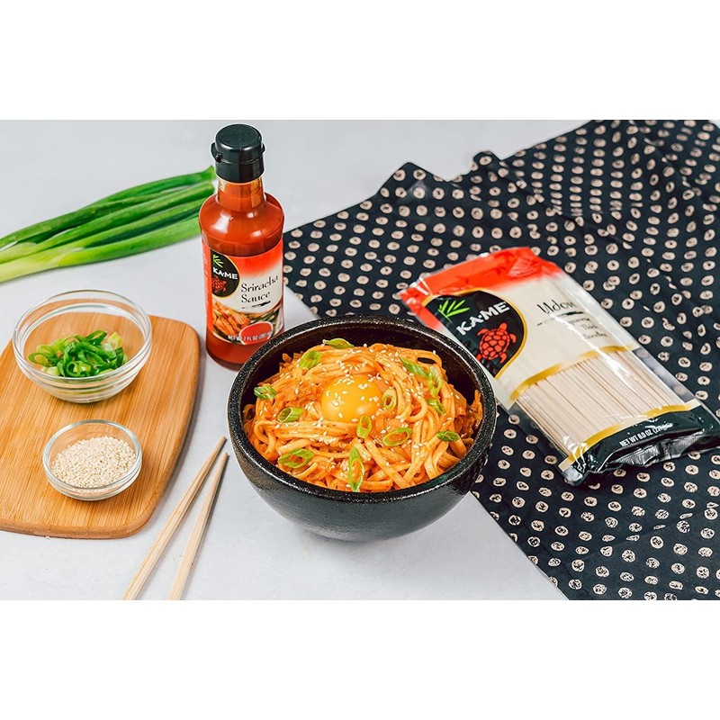 Ka-Me Noodles, Japanese Thick (Udon), 8 Ounce (Pack of 12)