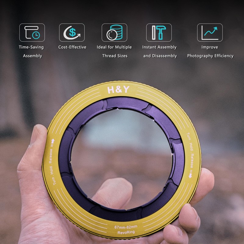 H&Y Step Up Rings for Filters Adapter Variable Step Up