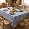 Horaldaily Blue Cotton Blend Tablecloth 60×84 Inch Rectangular, Farmhouse Style,