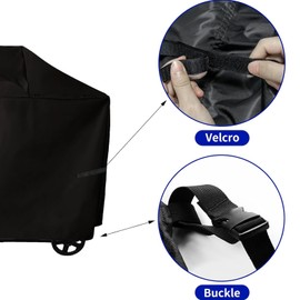 Fizentia Grill Cover for Traeger Grills,600D Waterproof Cover for Woodridge Electric Pro Wood Pellet Grill and Smoker,Outdoor Wood Pellet Smoker Covers for Woodridge Ellite (X-Large 67x27x47 in)