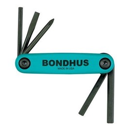 Bondhus (bondasu) Bike Tool Set, 5 Pair, with Mil, Phillips, Slotted Type hfu5