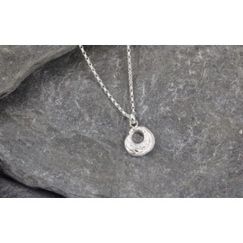 Medium Wave Pendant, Sterling Silver, handmade in Cornwall